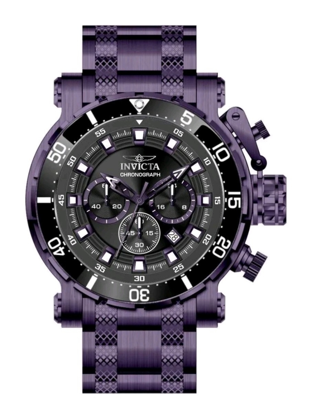 Invicta Coalition Forcres Night Hawk Purple and Black Chronograph Watch 50mm